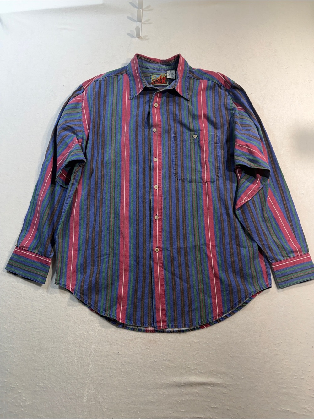 Vintage 90's Blazer Long Sleeve Vertical Striped Button Down Shirt